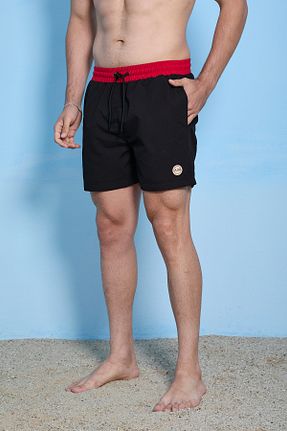 شلوارک ساحلی مشکی مردانه پلی استر AJ 81 - کد 934769967