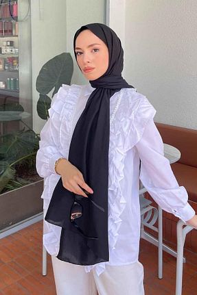 شال مشکی زنانه پنبه ای lamelif - کد 933899962