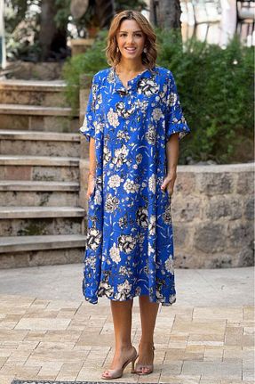 لباس آبی زنانه بافتنی Nevin Kaya Moda - کد 933952772