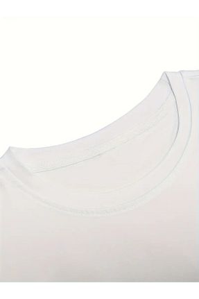 تیشرت سفید مردانه اورسایز LAND MODA - کد 933926071