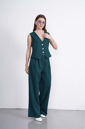 ست بالاتنه و پائین تنه سبز زنانه بافتنی Pearl Life - کد 933925770