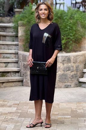 لباس مشکی زنانه بافتنی Nevin Kaya Moda - کد 933951859