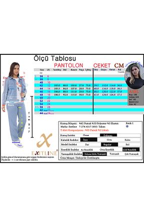 ست بالاتنه و پائین تنه آبی زنانه جین EXİTLİNE - کد 932604310
