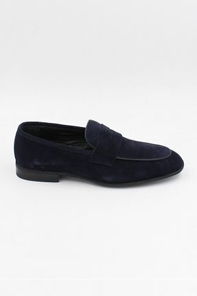 کفش کلاسیک سرمه ای مردانه پاشنه کوتاه (1 - 4 سانتی متر) ENDİCAN - کد 708474078
