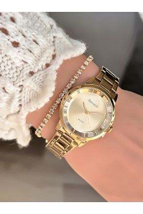 ساعت مچی زرد زنانه 36 میلی متر Ferrucci - کد 933980071