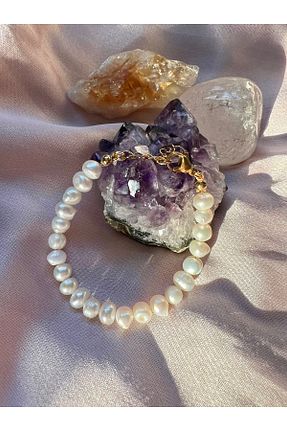 دستبند مروارید سفید مروارید آب شیرین ŞİFA SHOP - کد 934864887