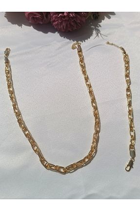 گردنبند جواهر زرد زنانه استیل ضد زنگ Gemora - کد 933979942