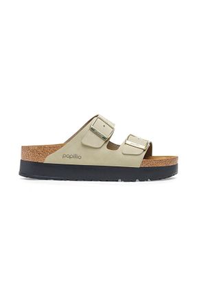 دمپائی بژ زنانه چرم مصنوعی Birkenstock - کد 816682705