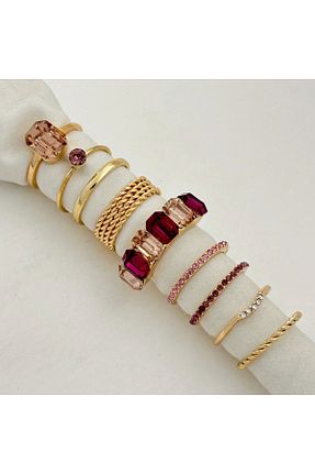 انگشتر جواهر متالیک زنانه Takıtolia - کد 933992107