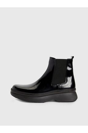 بوت / نیم بوت مشکی مردانه پاشنه تخت Calvin Klein - کد 762923667