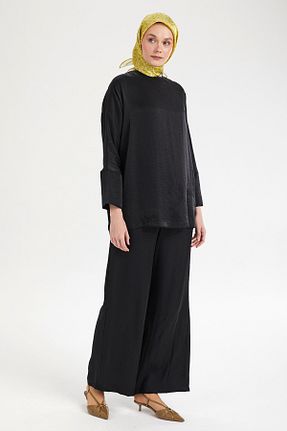 ست بالاتنه و پائین تنه مشکی زنانه ویسکون Armine - کد 934102130