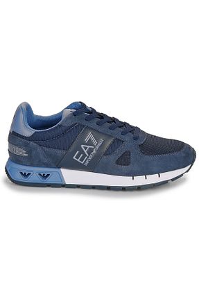 کفش اسنیکر سرمه ای مردانه بند دار Emporio Armani - کد 859004115