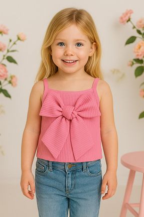 رکابی صورتی بچه گانه یقه مربعی Magu - کد 935025378