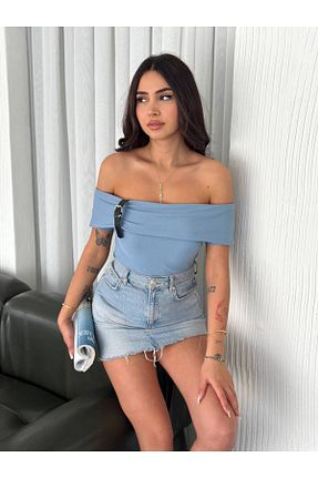 بلوز آبی زنانه ساده Castivo Fashion - کد 934042105