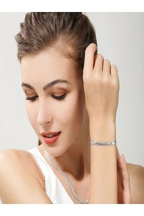 دستبند جواهر طوسی زنانه زیرکن FT Tasarım - کد 934005667