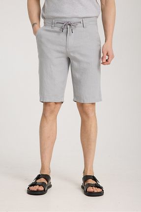 شلوارک و برمودا طوسی مردانه رگولار muzzo jeans - کد 925431994