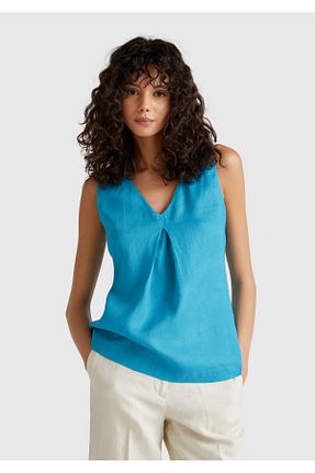 بلوز آبی زنانه ساده United Colors of Benetton - کد 934088641