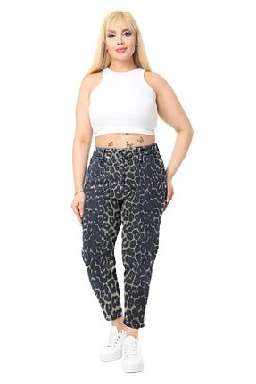 شلوار سایز بزرگ بژ زنانه جین CEDY DENIM - کد 894360721
