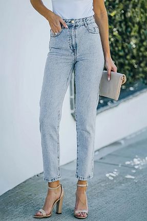 شلوار جین آبی زنانه پاچه لوله تفنگی CEDY DENIM - کد 111856782