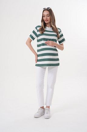 تیشرت بارداری سبز زنانه پنبه ای Miss Dünya Lissa - کد 934105861