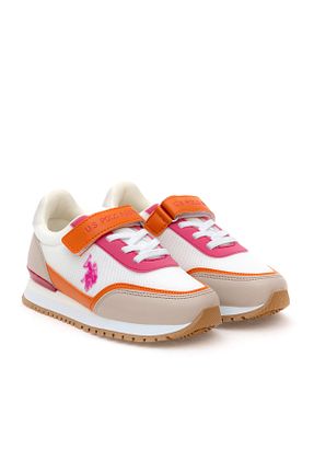 کفش اسنیکر نارنجی بچه گانه بند دار U.S. Polo Assn. - کد 934130883