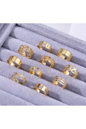 انگشتر جواهر زرد زنانه فلزی Girift Vintage - کد 934115115