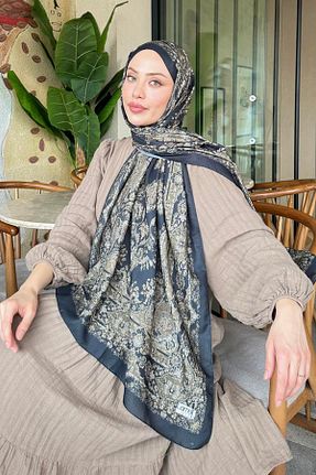 شال طلائی زنانه پنبه ای lamelif - کد 934112215