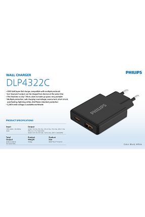 آداپتور شارژر مشکی Philips - کد 934140283