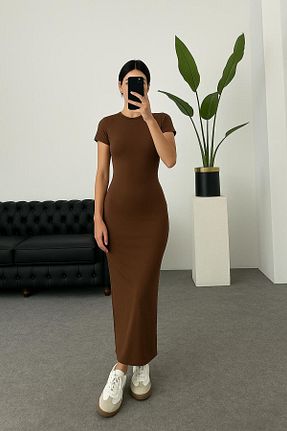 لباس قهوه ای زنانه بافت lumuteks - کد 814930531