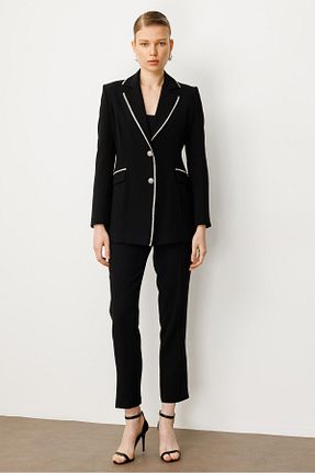کت مشکی زنانه رگولار Moda İlgi - کد 934140027