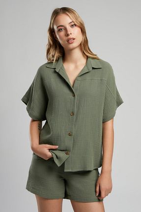 پیراهن خاکی زنانه رگولار Lee Cooper - کد 934132219
