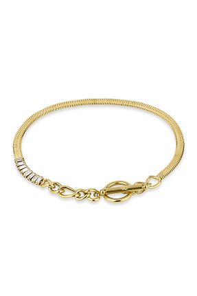 دستبند استیل (فولاد) طلائی زنانه استیل (فولاد) Wesse - کد 379706469