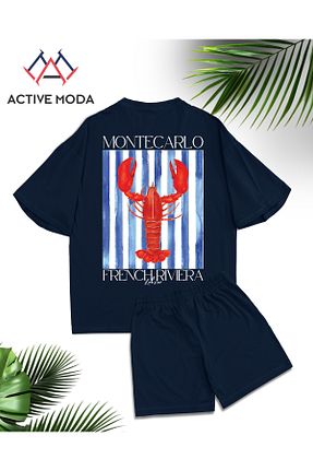 ست بالاتنه و پائین تنه سرمه ای مردانه بافت ACTIVE MODA - کد 935161308