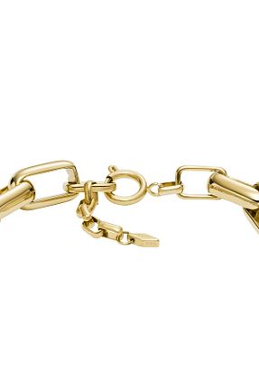 دستبند جواهر طلائی زنانه فلزی Fossil - کد 862556017