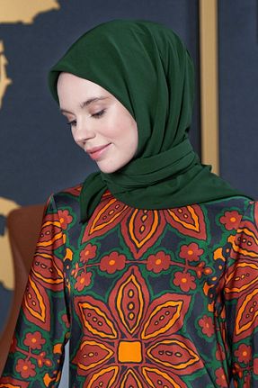 روسری سبز پلی استر Moda Mevsimi - کد 790281643