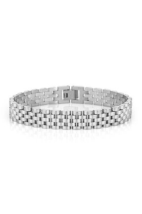 دستبند استیل (فولاد) متالیک مردانه استیل (فولاد) Wesse - کد 131490624