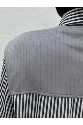 پیراهن حجاب طوسی زنانه اورسایز Ebrar Store - کد 892845570