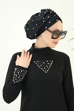 کلاه شنای حجاب مشکی زنانه ladrans - کد 851735775