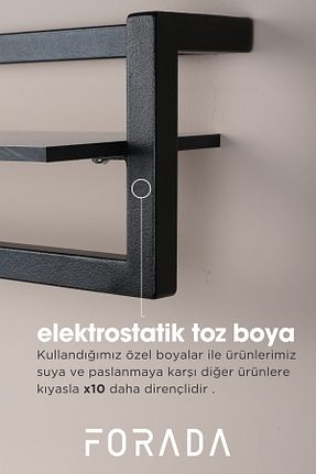 قفسه دیواری مشکی 44 سانتی متر Forada Home & Style - کد 922470223