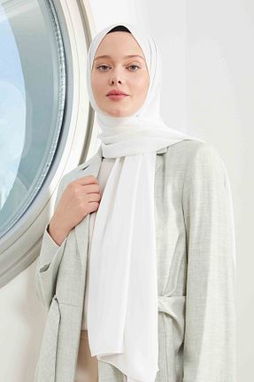 شال سفید زنانه Medine İpeği Moda Mevsimi - کد 458272528