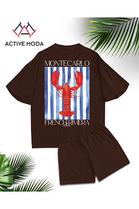 ست بالاتنه و پائین تنه قهوه ای مردانه بافت ACTIVE MODA - کد 935160543