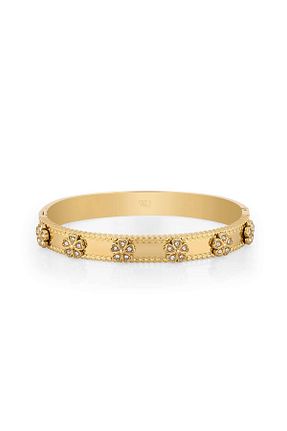 دستبند استیل (فولاد) طلائی زنانه استیل (فولاد) Wesse - کد 900044591