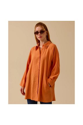 تونیک نارنجی زنانه بافتنی SEÇİL - کد 934198647