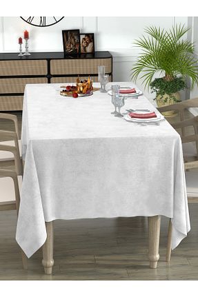 رومیزی سفید پلی استر Perle - کد 356366298