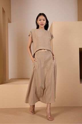 دامن بژ زنانه بافتنی Bolivente - کد 934227197