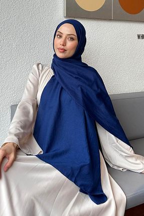 شال آبی زنانه پنبه ای lamelif - کد 934259298