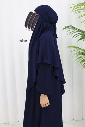 کلاه و ابایا سرمه ای زنانه پنبه ای ASİLNUR - کد 934252167