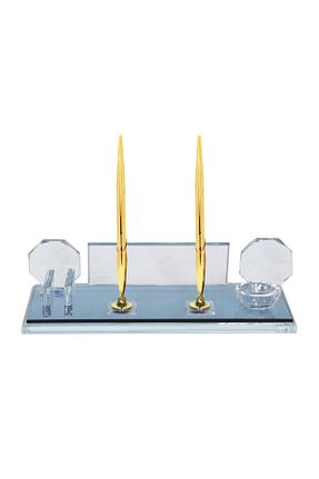 نظم دهنده رو میزی طلائی Sentez Masa Üstü İsimlik - کد 75675664