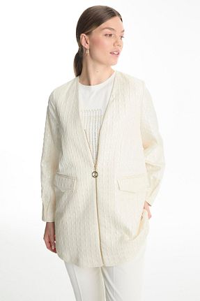 ست بالاتنه و پائین تنه حجاب بژ زنانه رگولار Zühre - کد 934247866