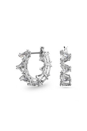 گوشواره استیل (فولاد) سفید زنانه استیل (فولاد) Swarovski - کد 241761266